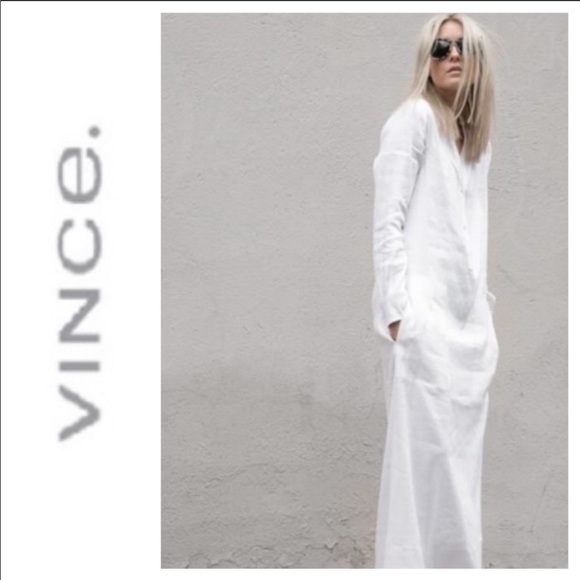 Vince Dresses & Skirts - NWT Vince White Linen Maxi Dress/Caftan. Size 00